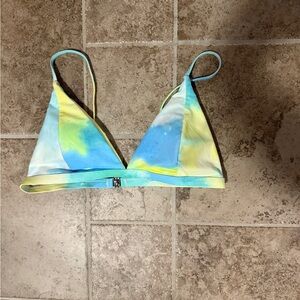 SHEIN Pastel Tie-Dye Bikini Top